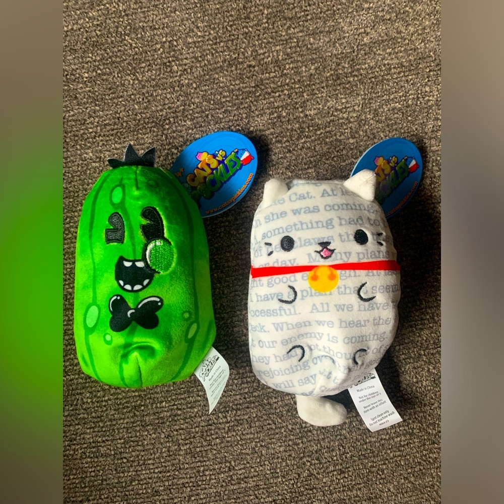 Cats vs Pickles - Set of 2 : Cat and Pickle NWT